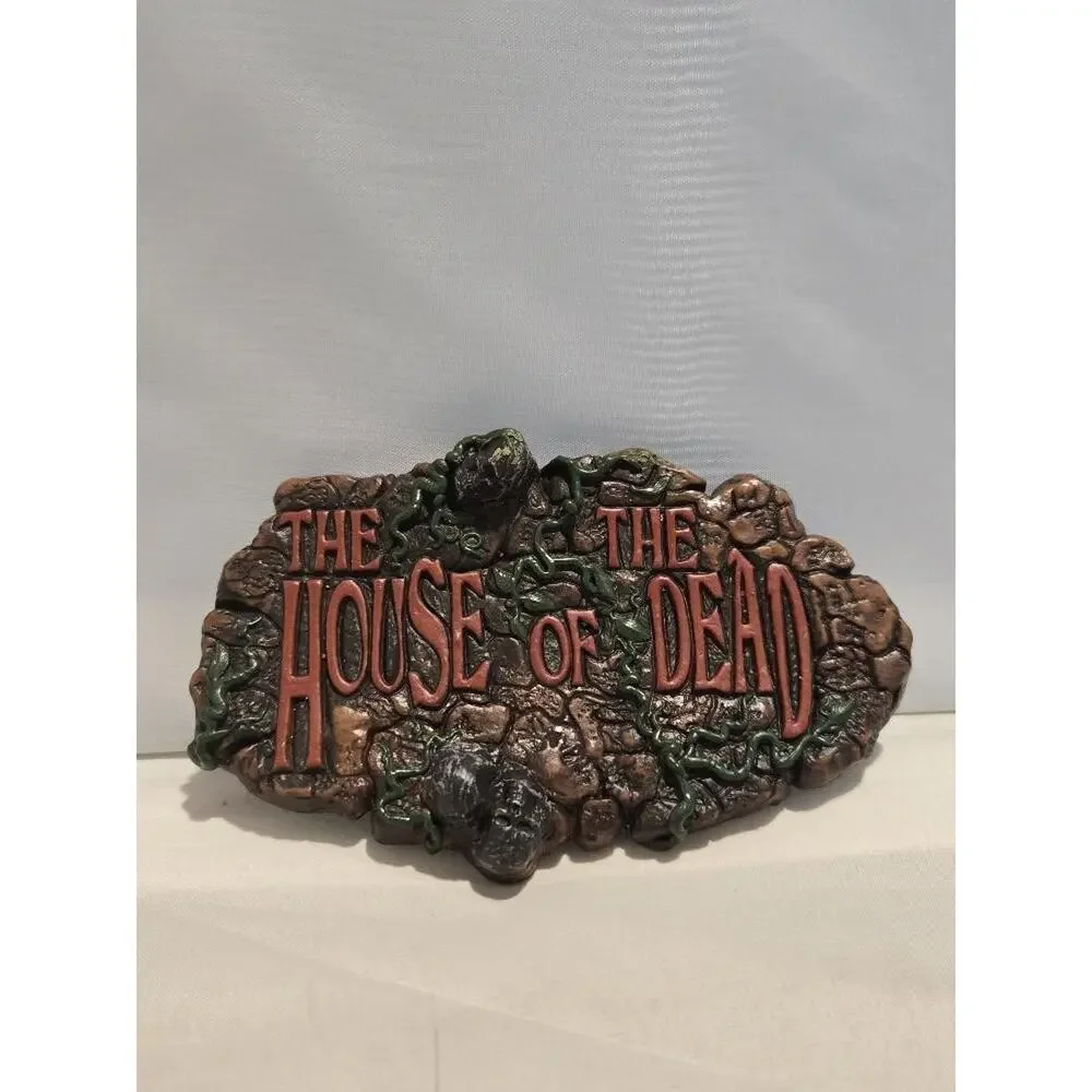 Lot of 2 Vintage The House of the Dead Arcade Plaque & Mutant Fish Figure